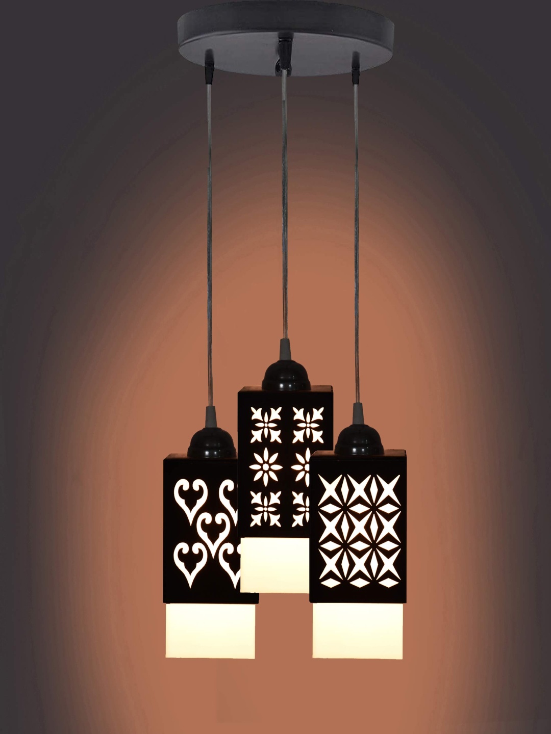 

Gojeeva Black and White Wooden Textured Contemporary Square Shaped Wall Lamp