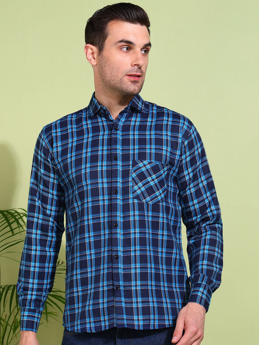 

Metronaut Men Classic Tartan Checks Opaque Checked Casual Shirt, Multi