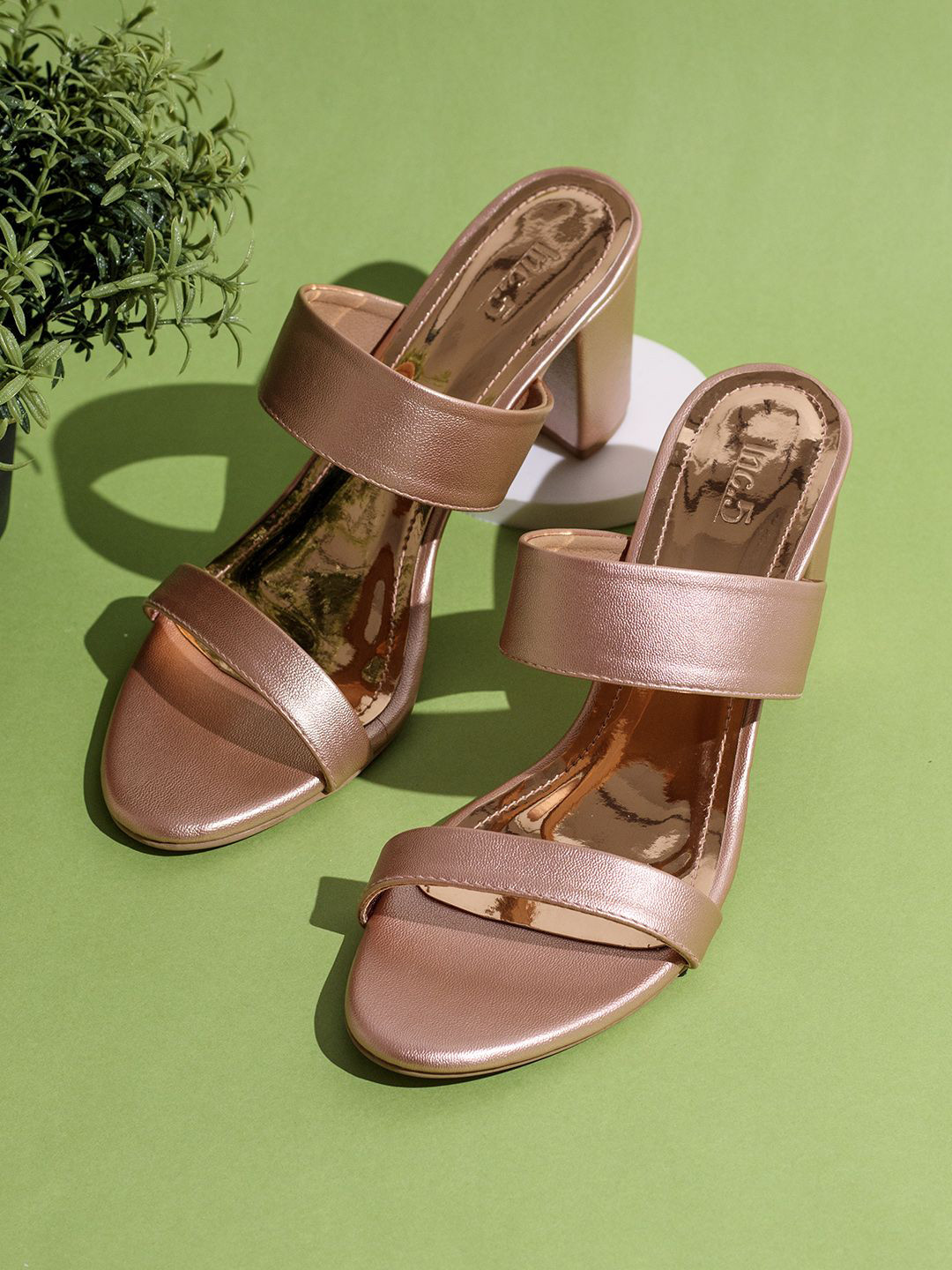 

Inc 5 Party Block Sandals, Rose gold