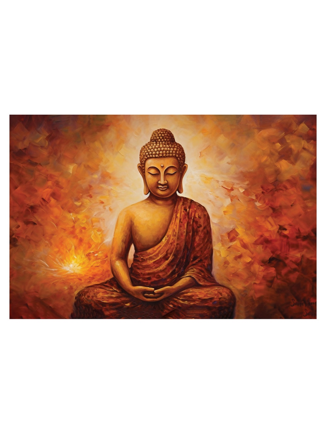 

CVANU Beige Religious Canvas Painting Wall Art