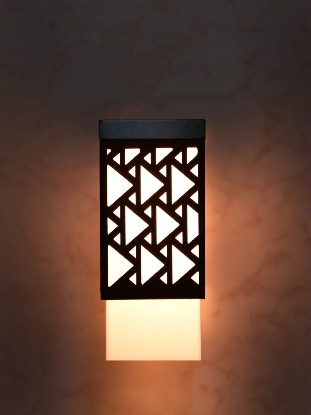 

Gojeeva Black & White Textured Square Shaped Contemporary Wooden Ceiling Wall Lamp