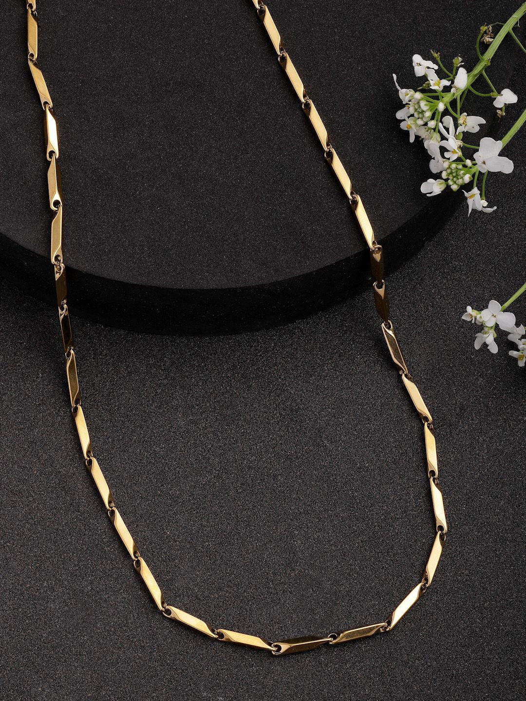 

NVR Men Gold-Plated Stainless Steel Chain