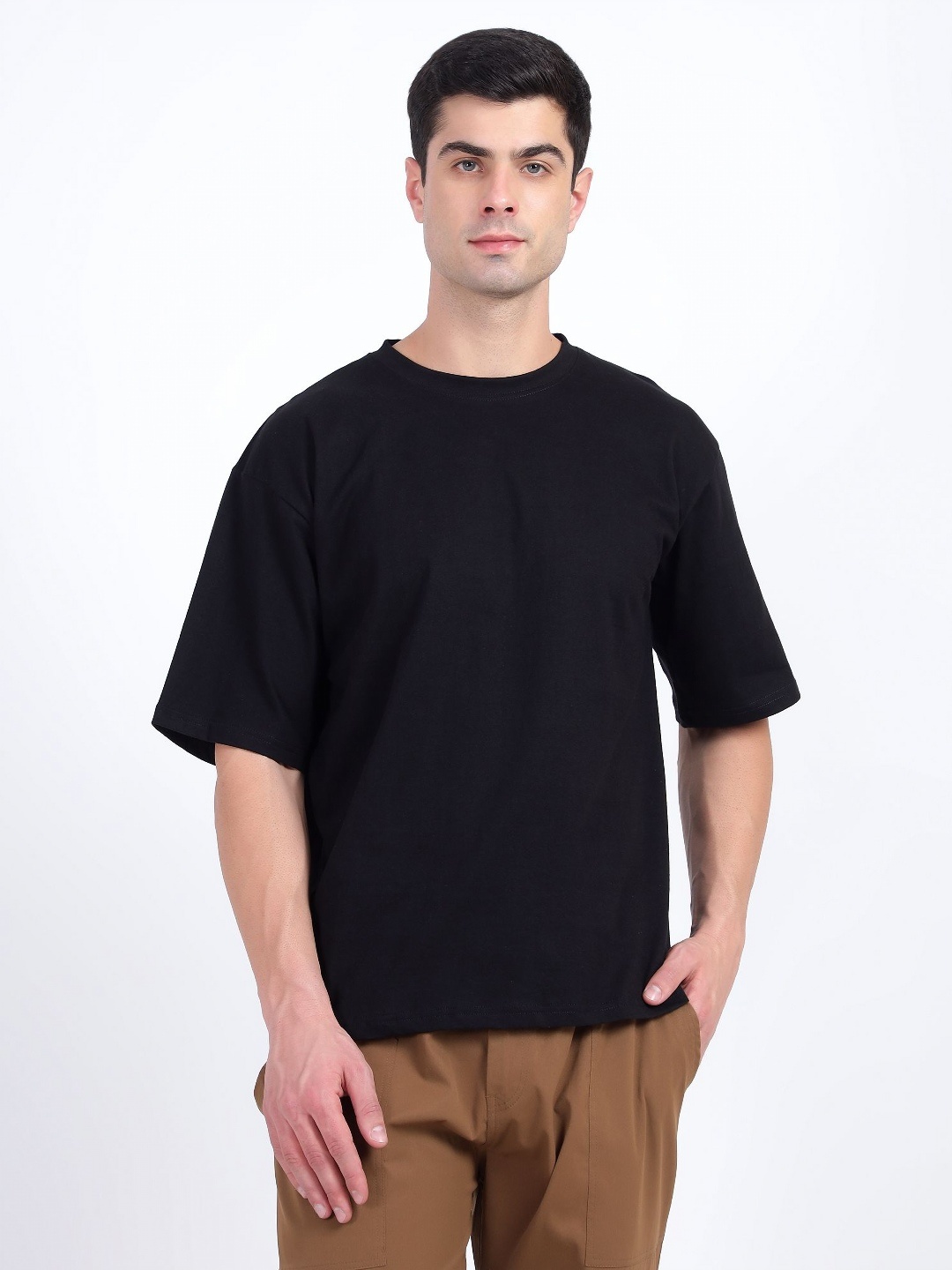 

CODE OF HONOUR Men Printed Pockets T-shirt, Black
