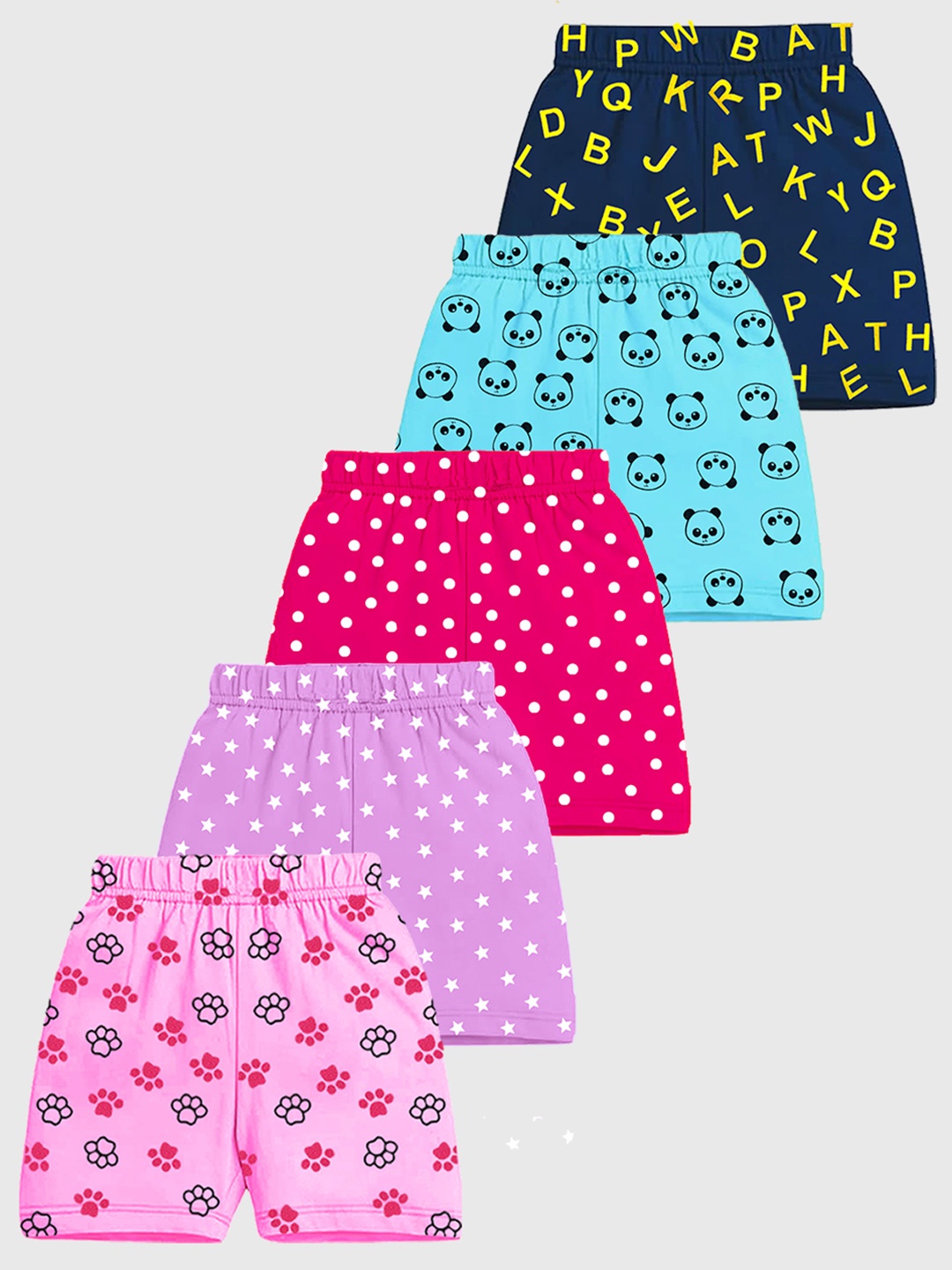

KUCHIPOO Girls Printed Shorts, Purple