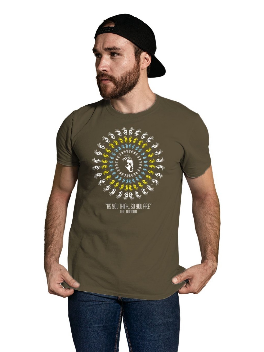 

Tantra Men Varsity Printed Applique T-shirt, Olive