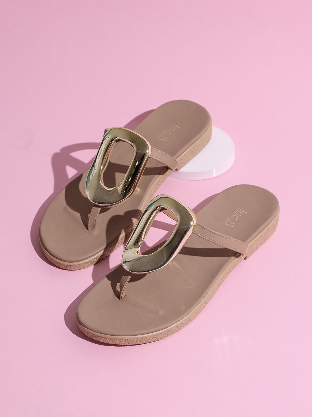 

Inc 5 Women Embellished T-Strap Flats, Brown