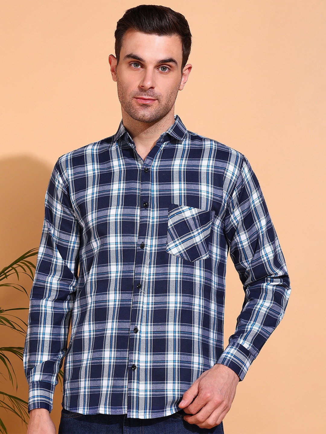 

Metronaut Men Classic Tartan Checks Opaque Checked Casual Shirt, Multi