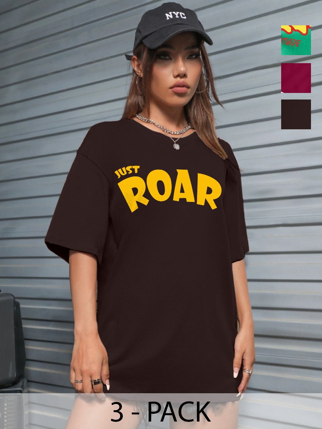 

Leotude Women 3 Printed T-shirt, Multi