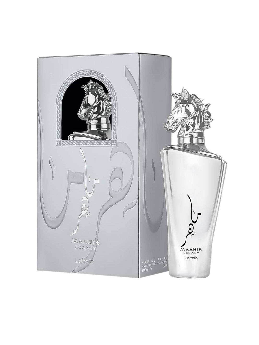 

Lattafa Maahir Legacy Long Lasting Eau De Parfum - 100 ml, Silver