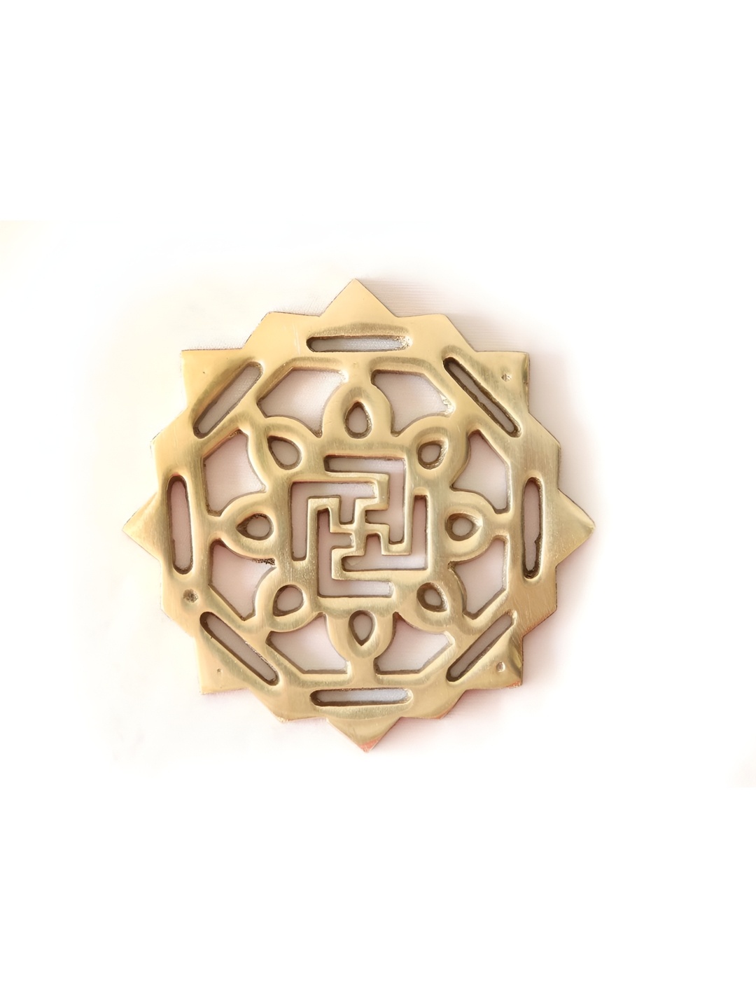 

The Spiritual Living Gold-Toned Star Swastik Wall Decor