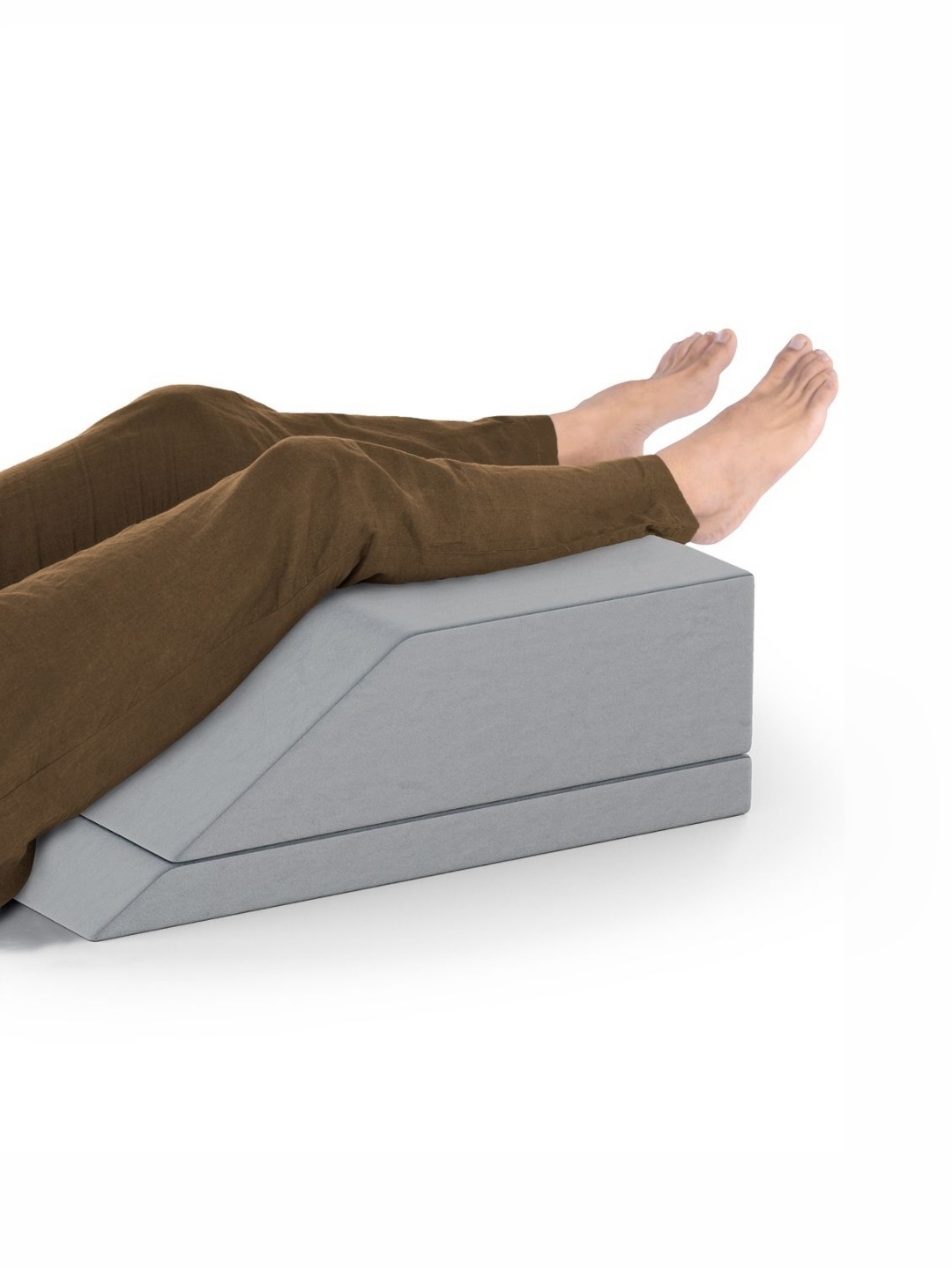 

HOSPIKART Grey Faux Velvet Breathable Therapedic Adjustable Leg Elevation Pillow