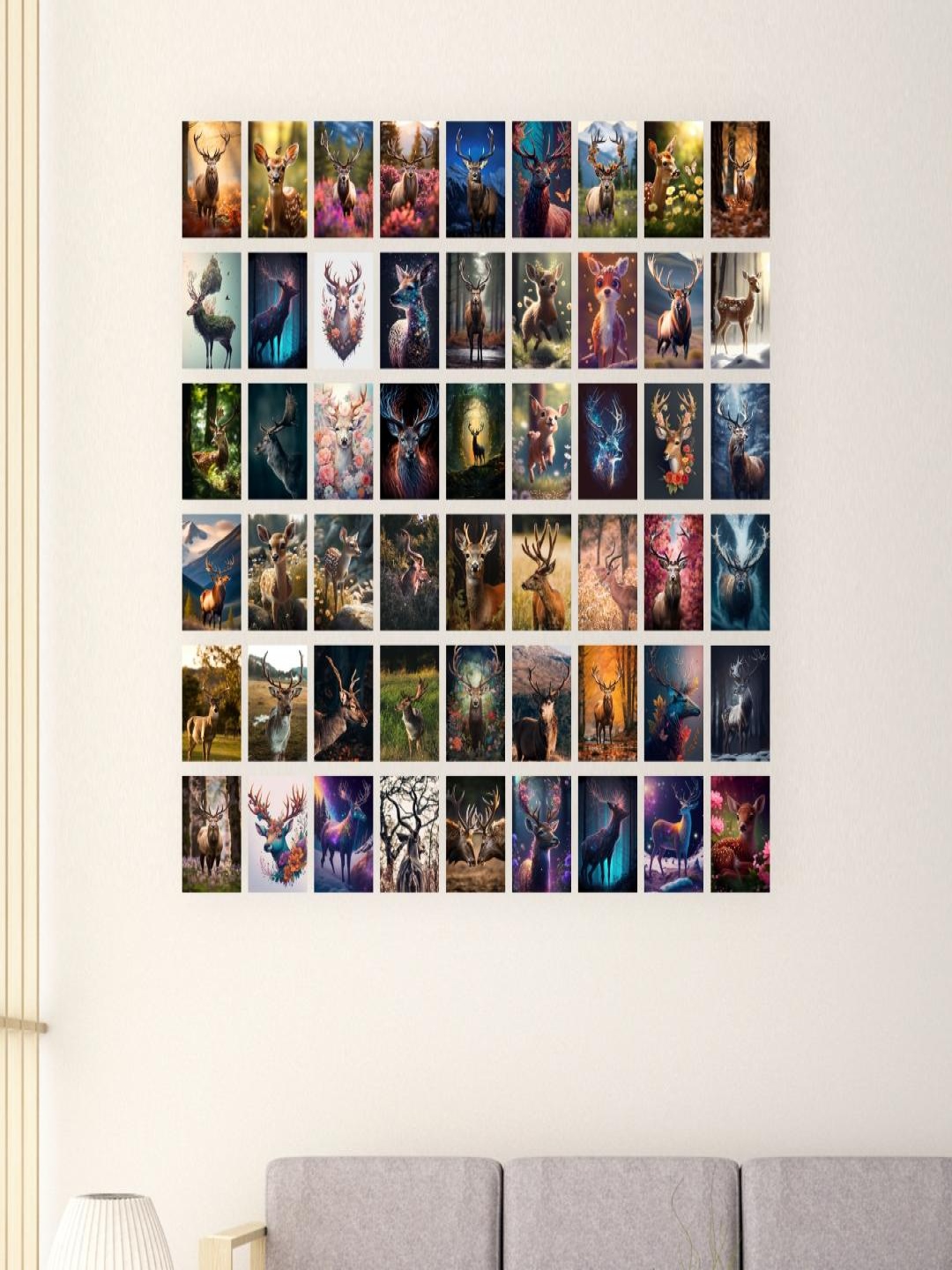 

CVANU Multicoloured 54 Pieces Piece Paper Wall Art, Multi