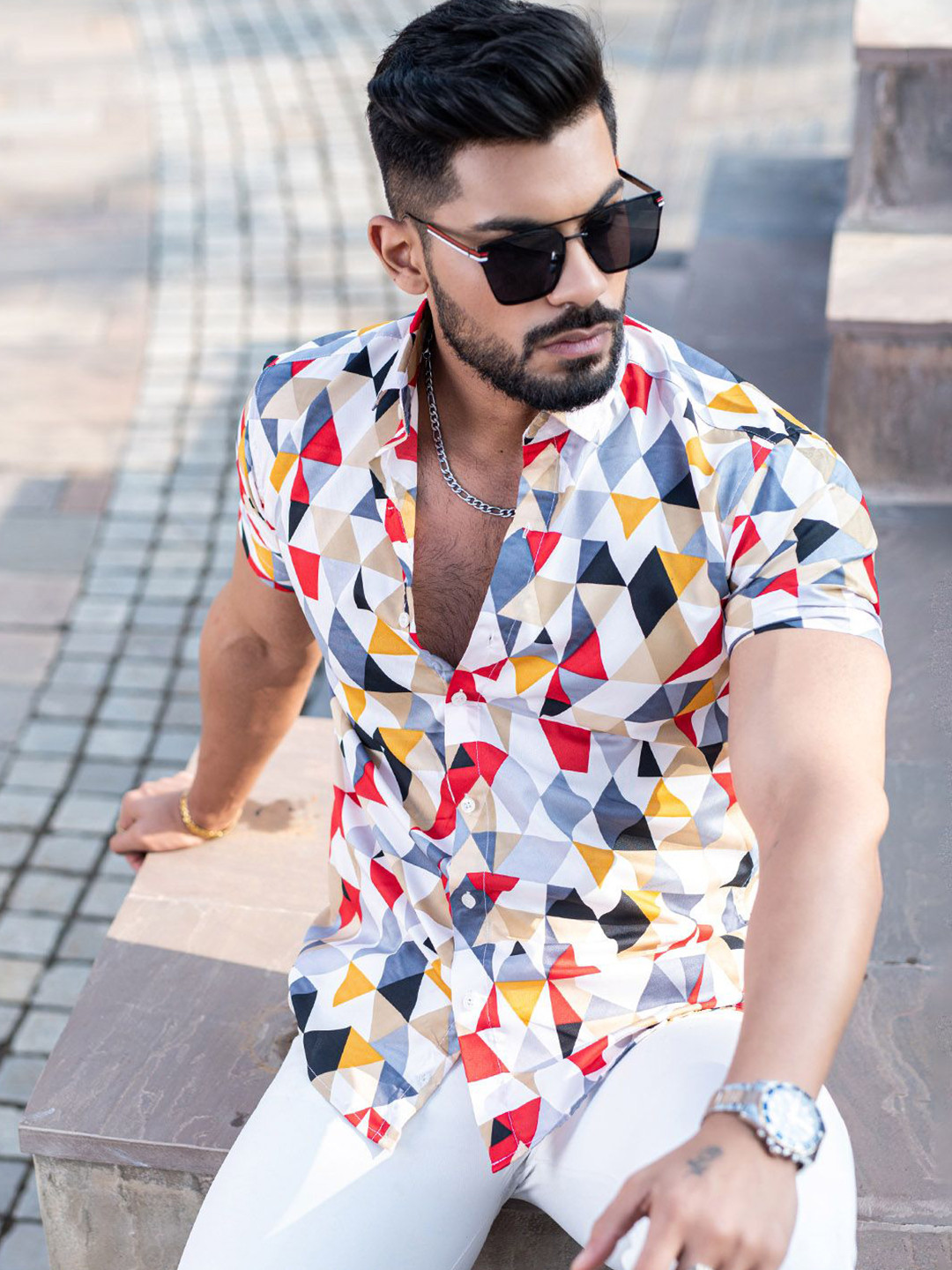 

Tistabene Men Opaque Printed Casual Shirt, Multi