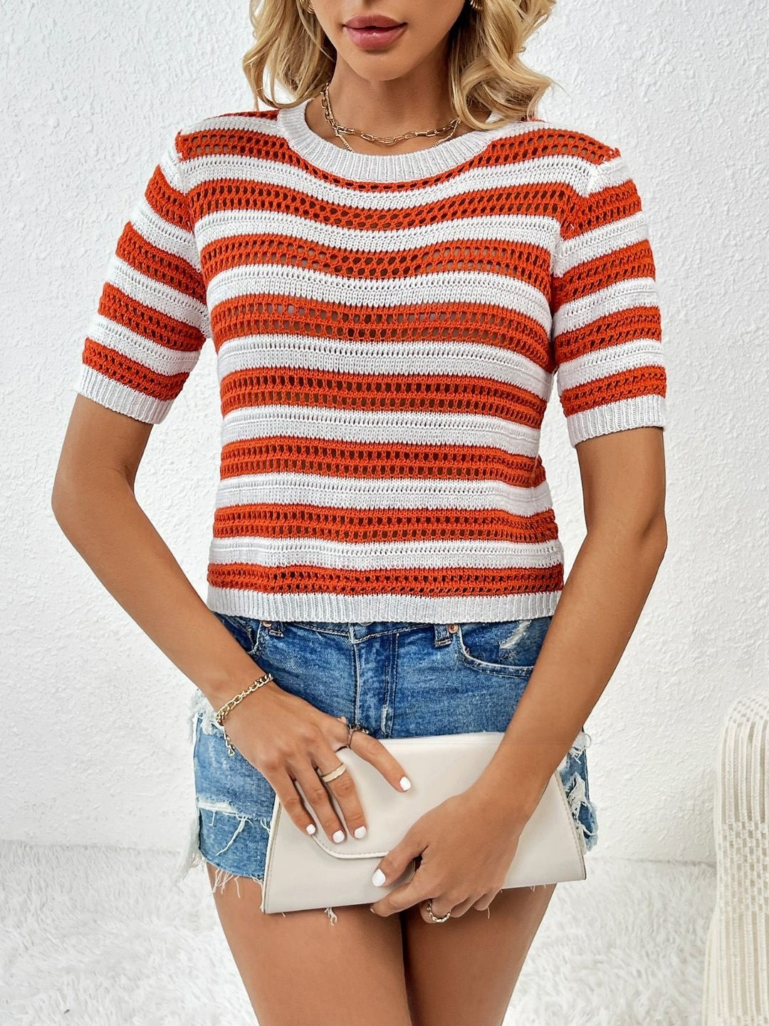

Oh Rare Striped Top, Orange