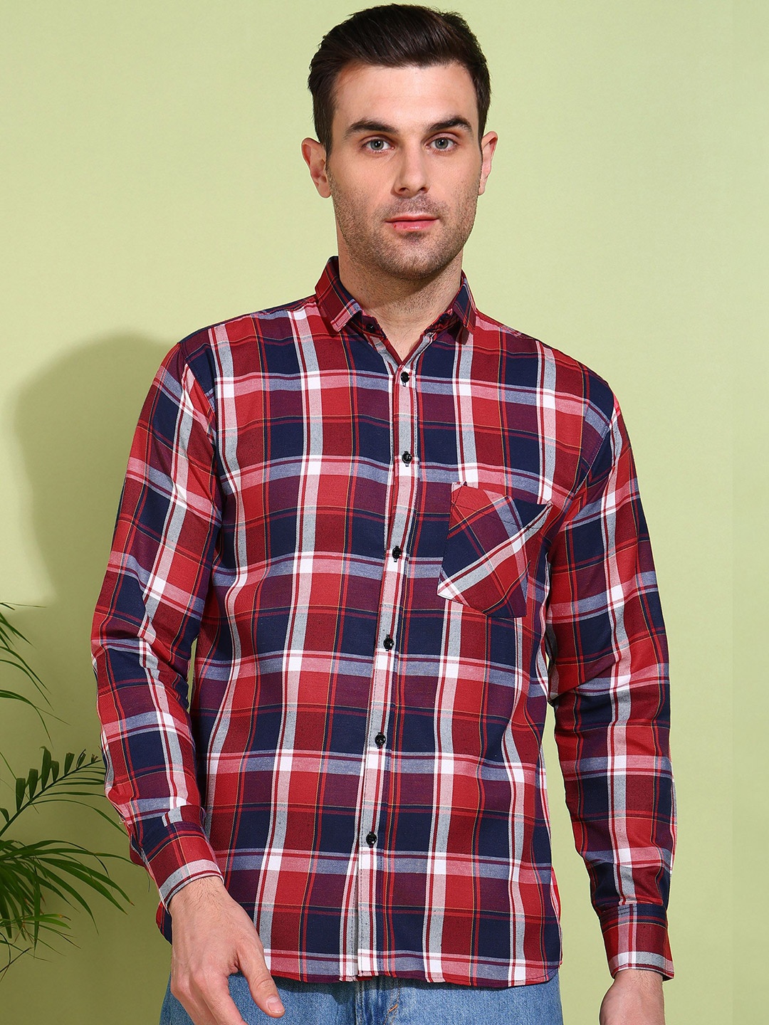 

Metronaut Men Classic Tartan Checks Opaque Checked Casual Shirt, Multi