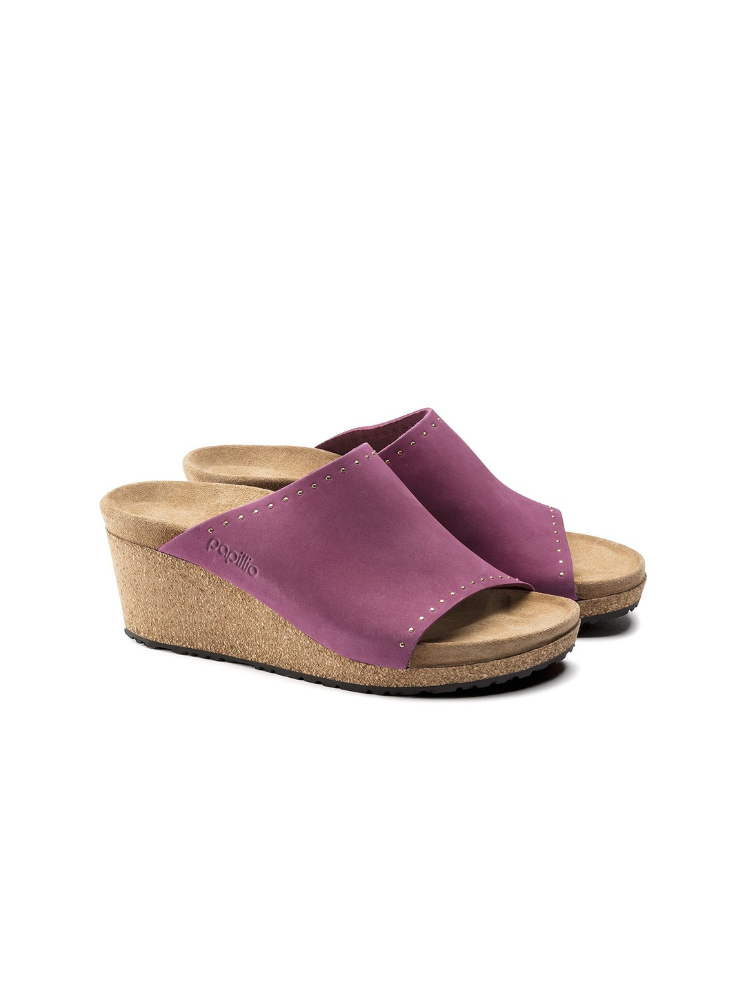 

Birkenstock Leather Wedge-Heeled Heels, Pink