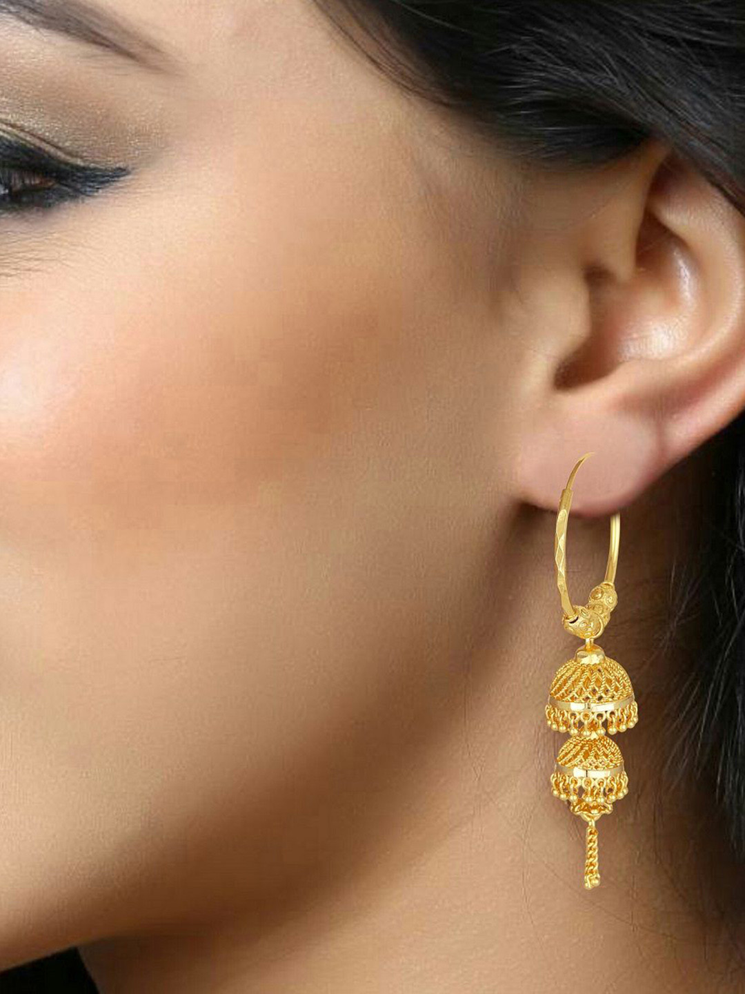 

DIVASTRI Gold-Plated Contemporary Drop Earrings