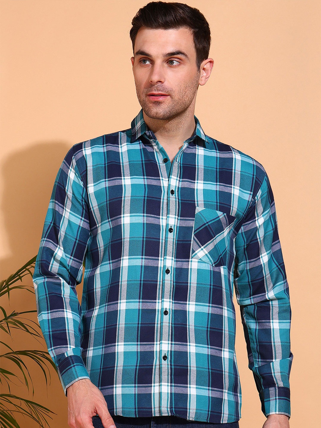 

Metronaut Men Classic Tartan Checks Opaque Checked Casual Shirt, Multi