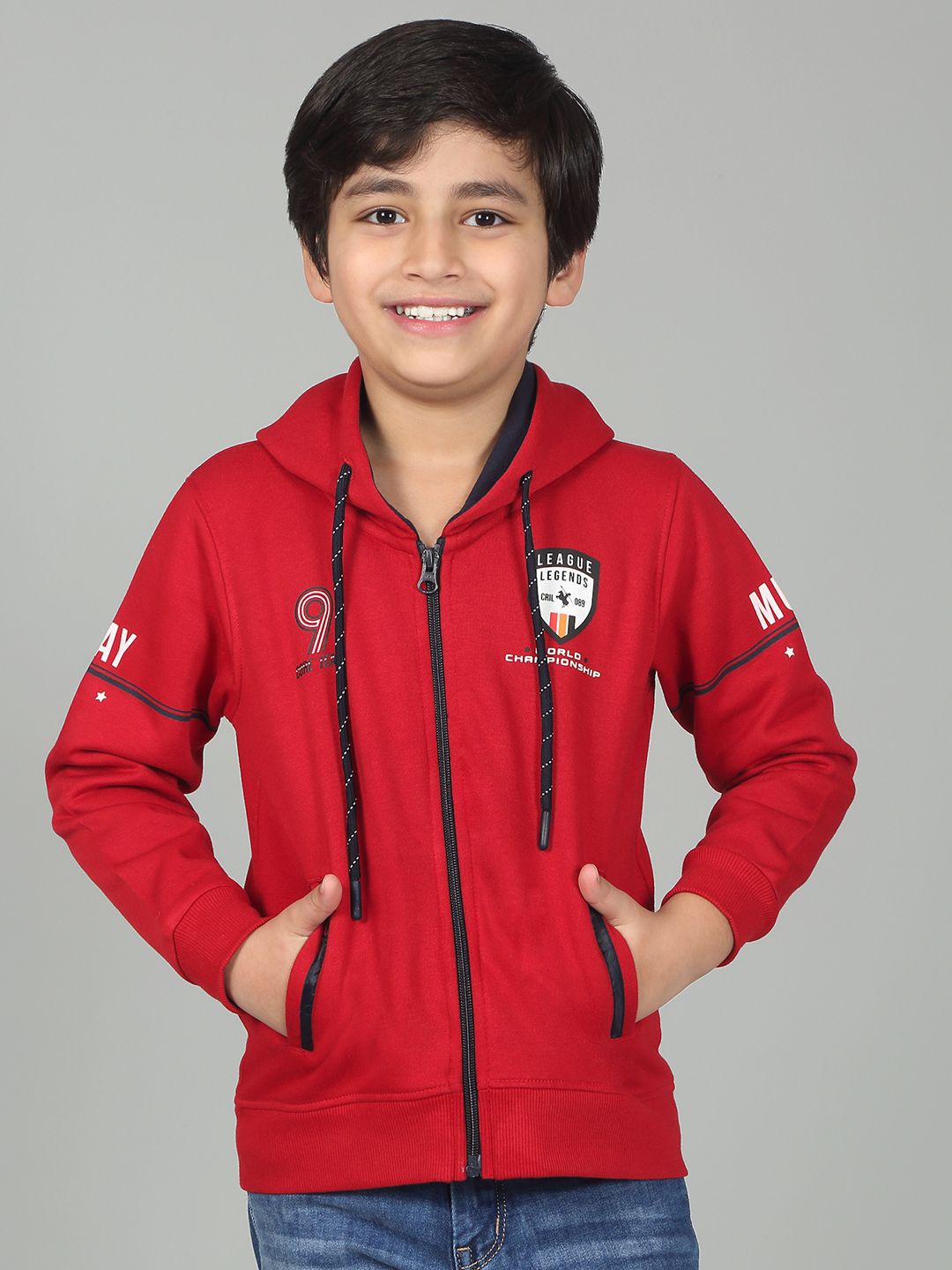 

Cantabil Boys Printed Sweatshirt, Navy blue