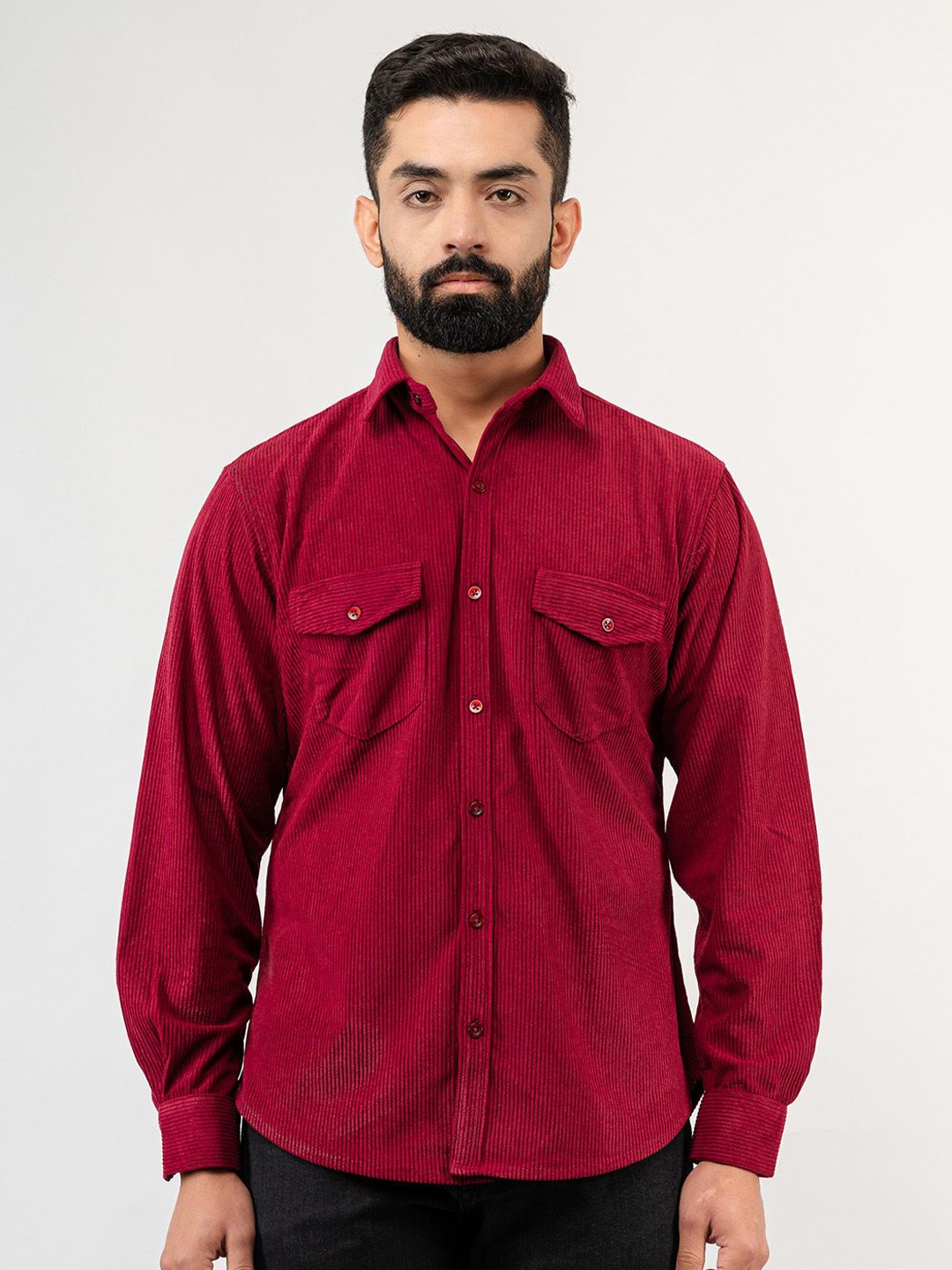 

Tistabene Men Opaque Casual Shirt, Maroon