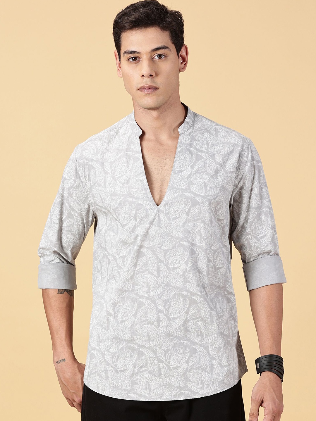 

THE BEETEL HOUSE Men Classic Shirt, Grey