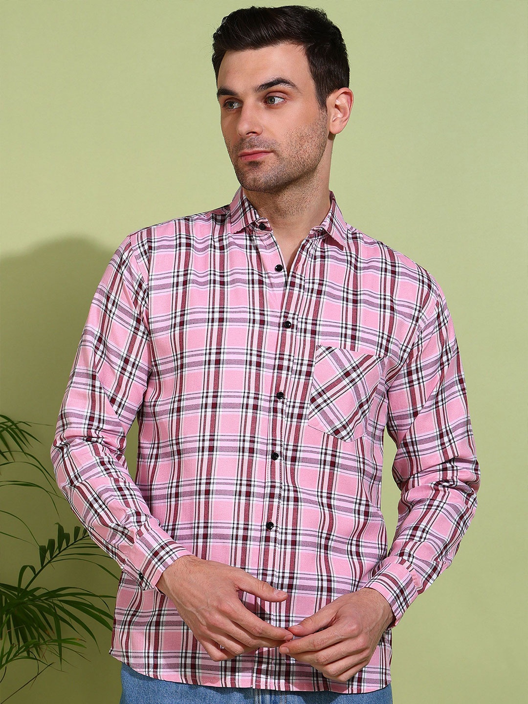 

Metronaut Men Classic Tartan Checks Opaque Checked Casual Shirt, Multi