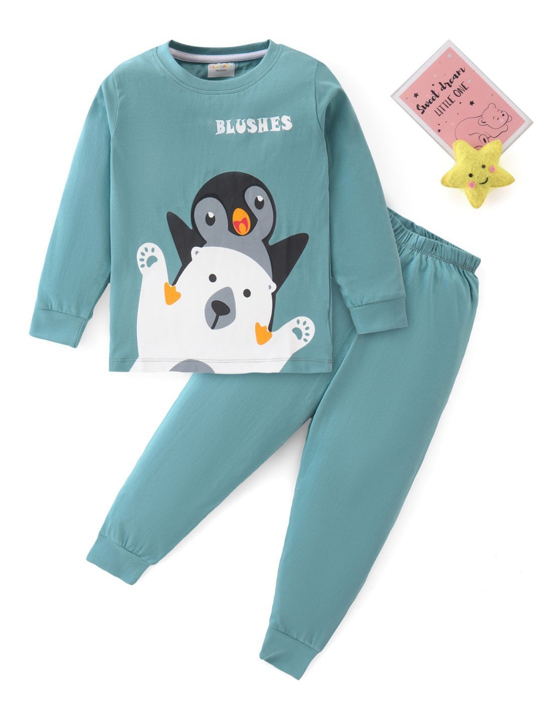 

BLUSHES Unisex Kids T-shirt with Pyjamas, Olive