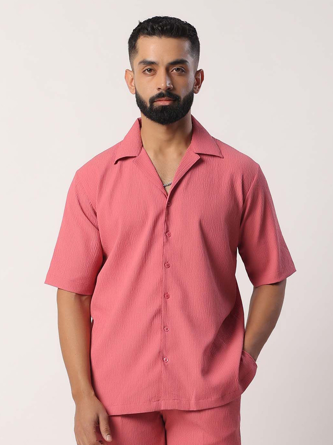 

Tistabene Men Opaque Casual Shirt, Pink
