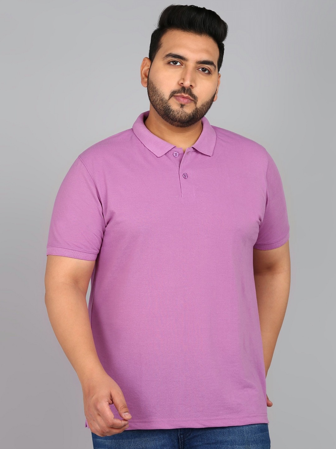 

XFOX Men Polo Collar T-shirt, Purple