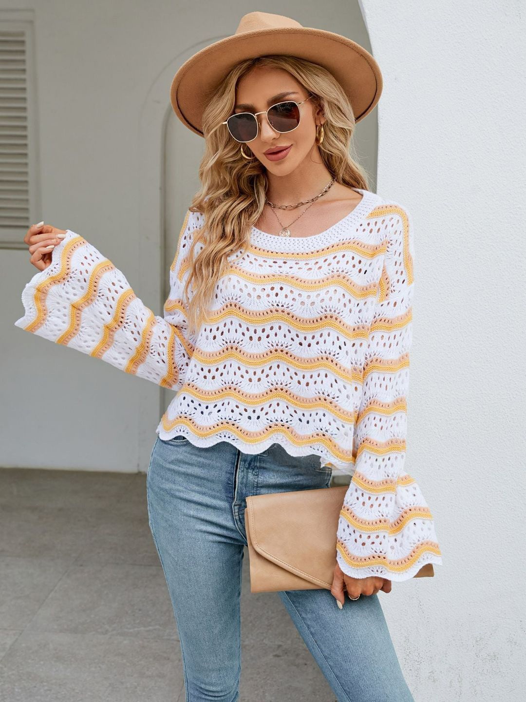 

Oh Rare Bell Sleeve Top, Yellow