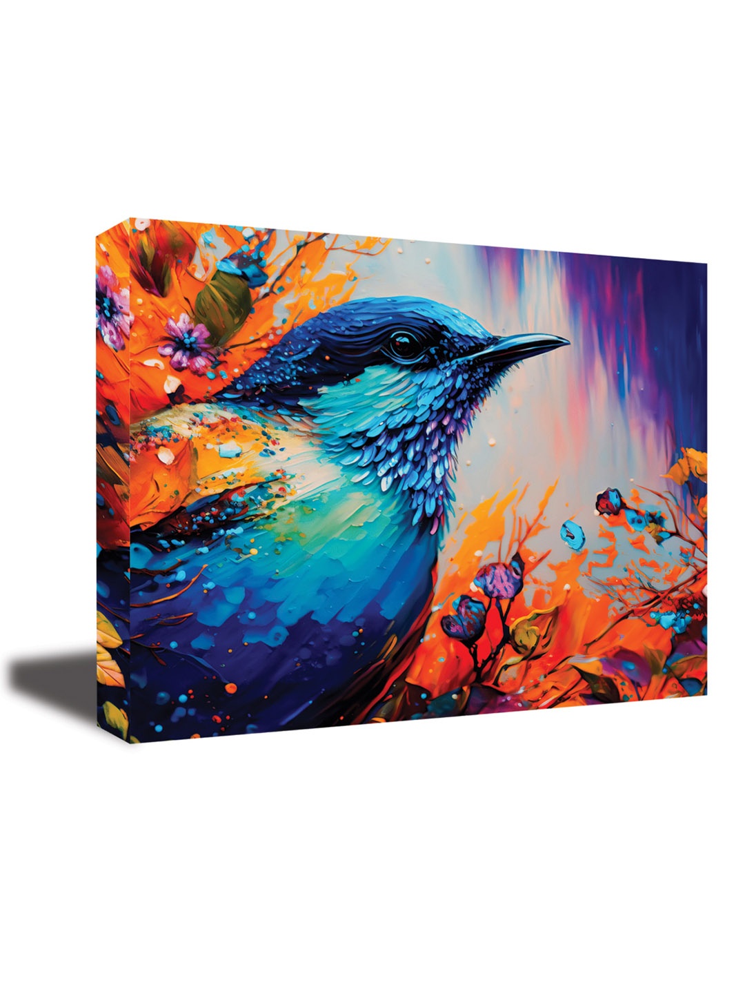 

CVANU Blue & Orange Canvas Painting Wall Art