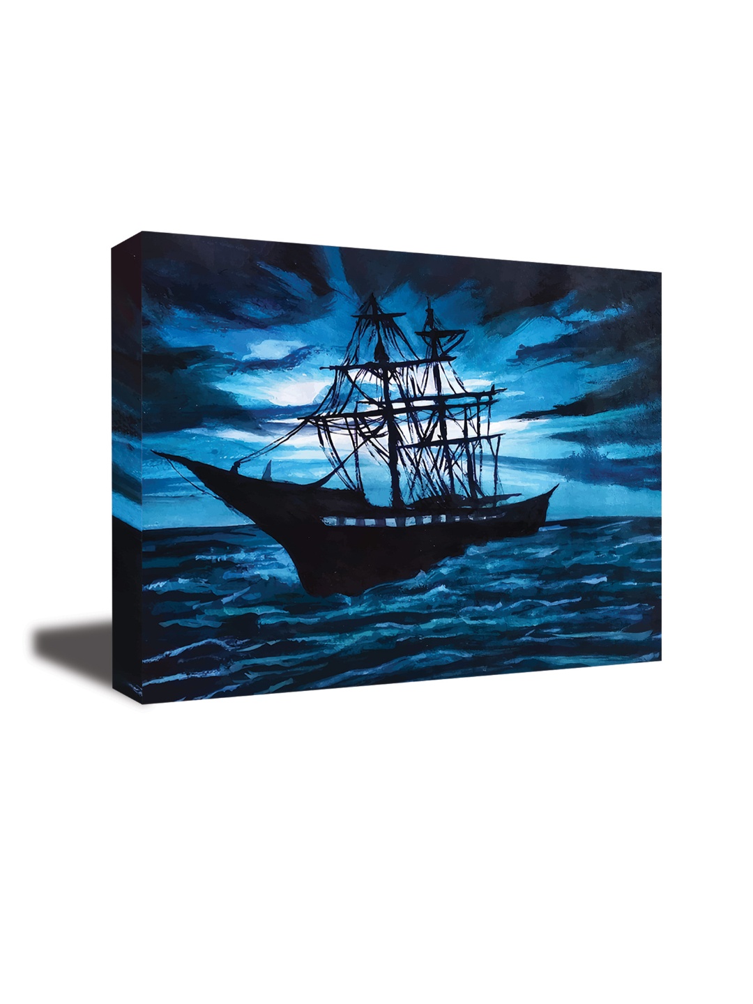 

CVANU Blue& Black Canvas Wall Paintings