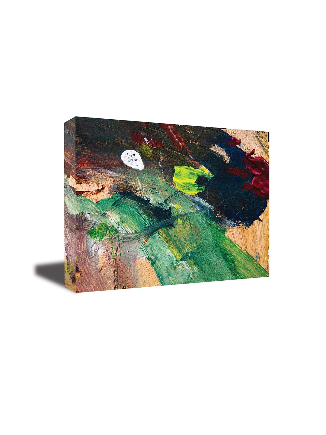 

CVANU Green &Brown Abstract Canvas Wall Paintings