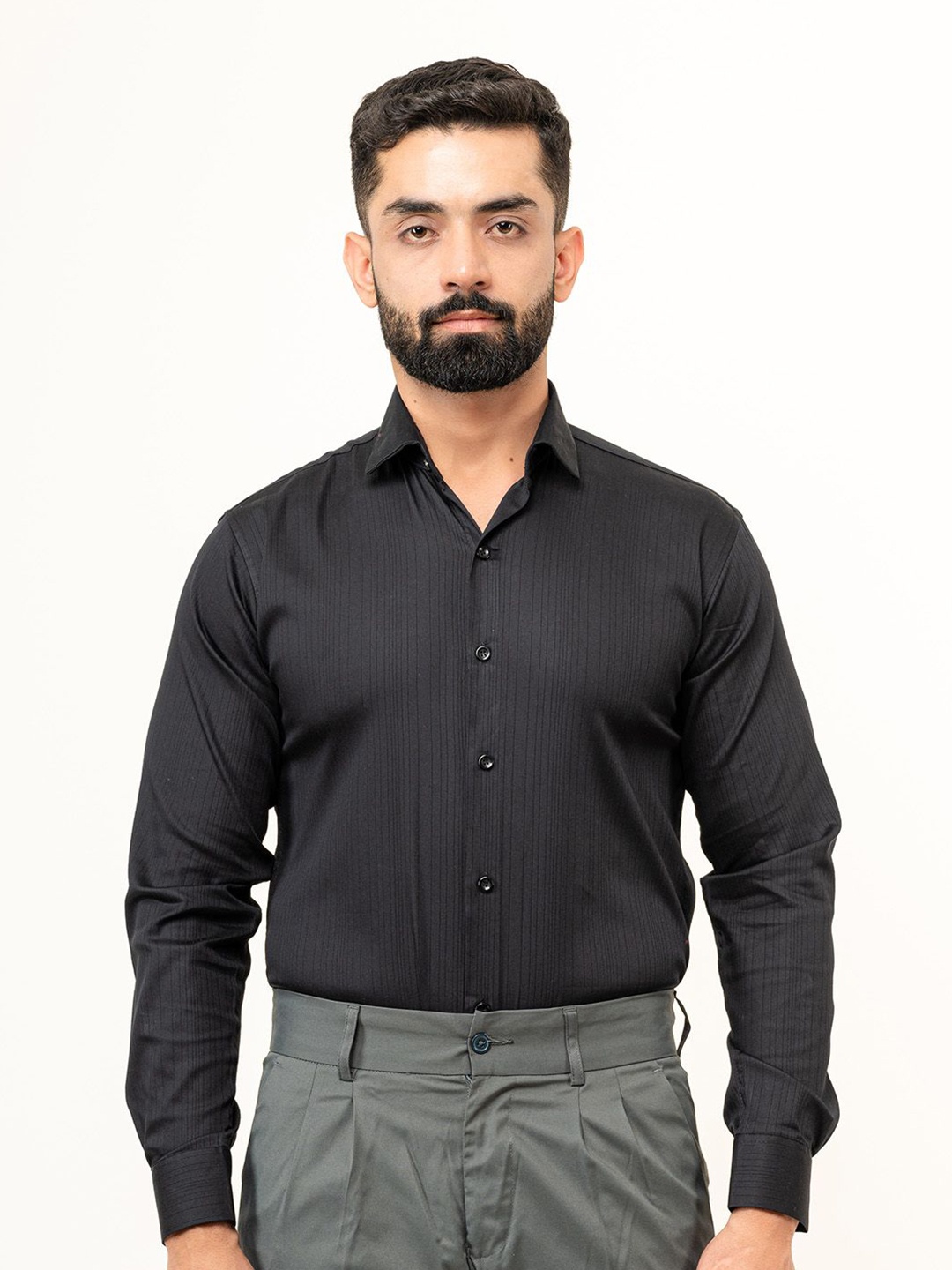 

Tistabene Men Opaque Casual Shirt, Black