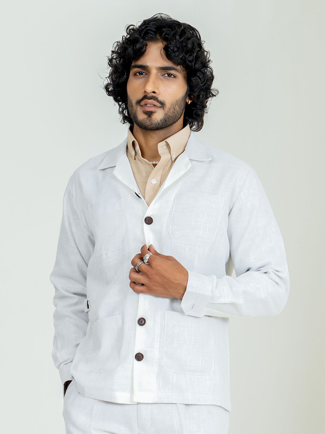 

Tistabene Men Opaque Casual Shirt, Off white