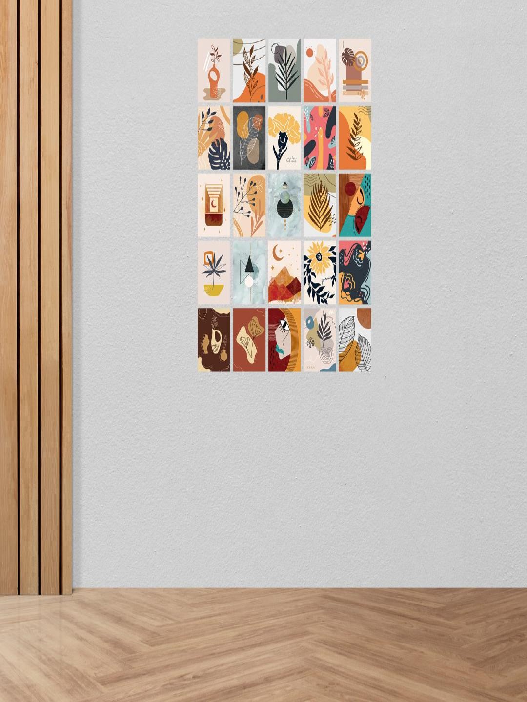 

CVANU Multicoloured 25 Pieces Paper Wall Art, Multi