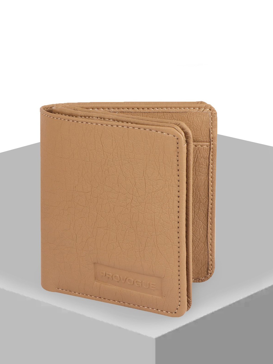 

Provogue Men PU Two Fold Wallet, Beige