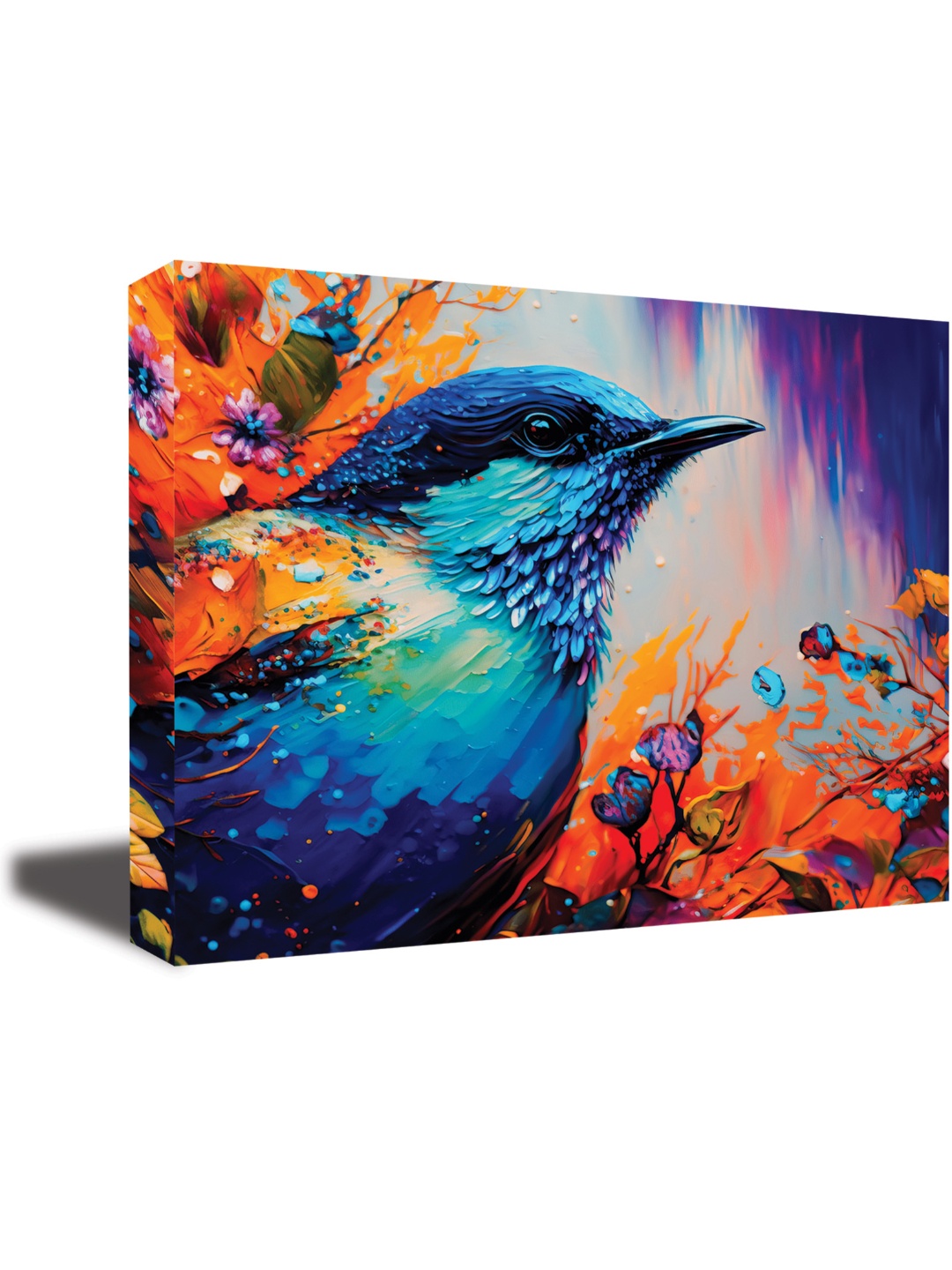 

CVANU Blue & Orange Canvas Painting Wall Art