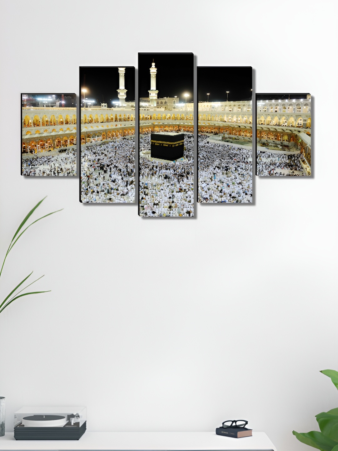 

Aura Gold-Toned & Grey 5 Piece Canvas Religious Wall Paintings