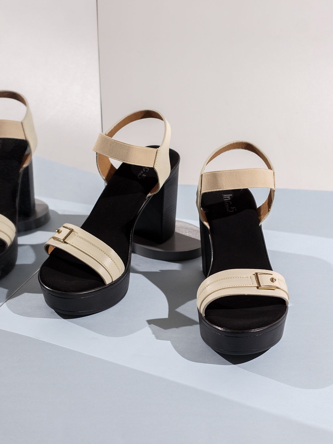 

Inc 5 Party Block Sandals, Cream