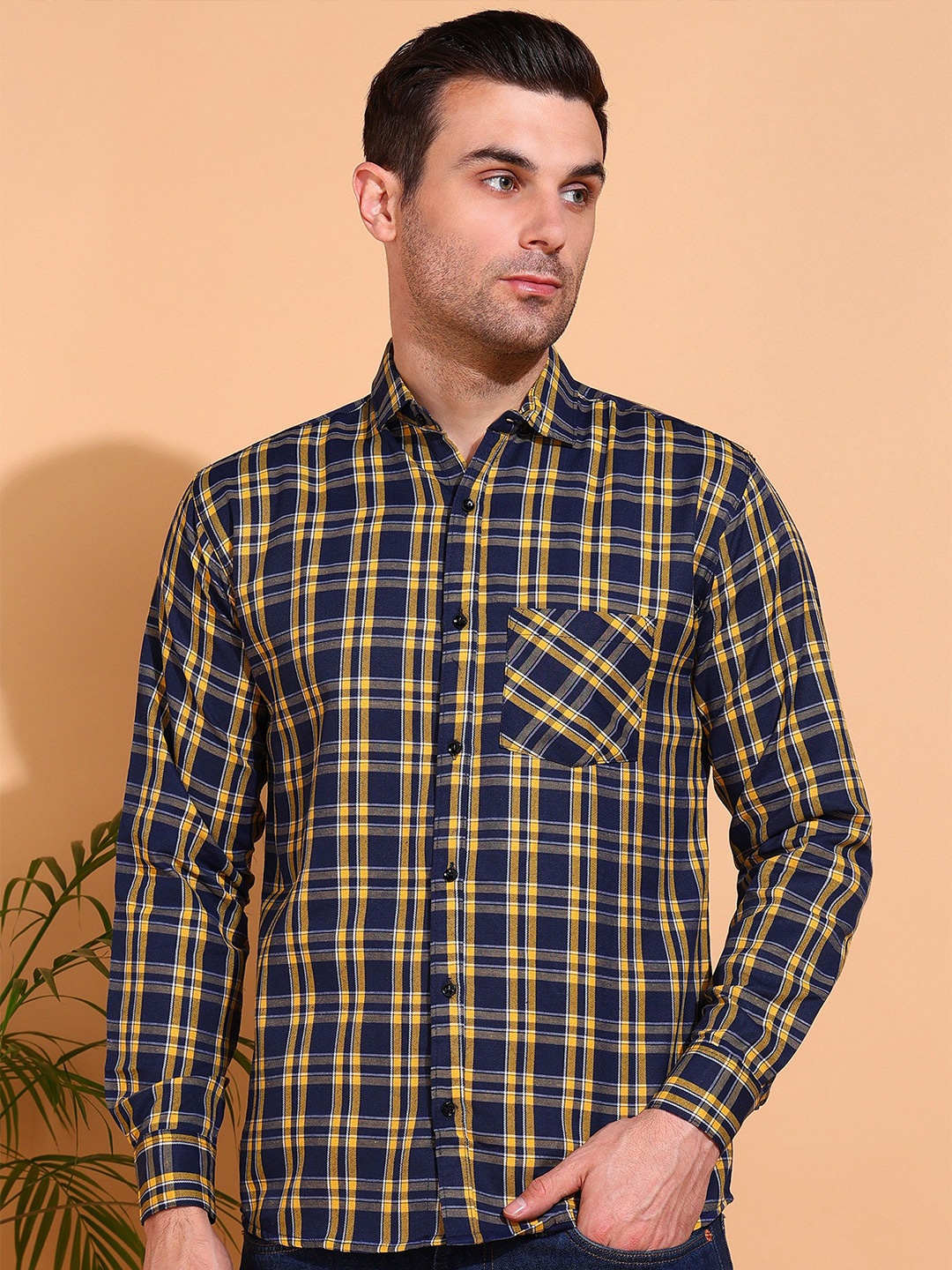 

Metronaut Men Classic Tartan Checks Opaque Checked Casual Shirt, Multi