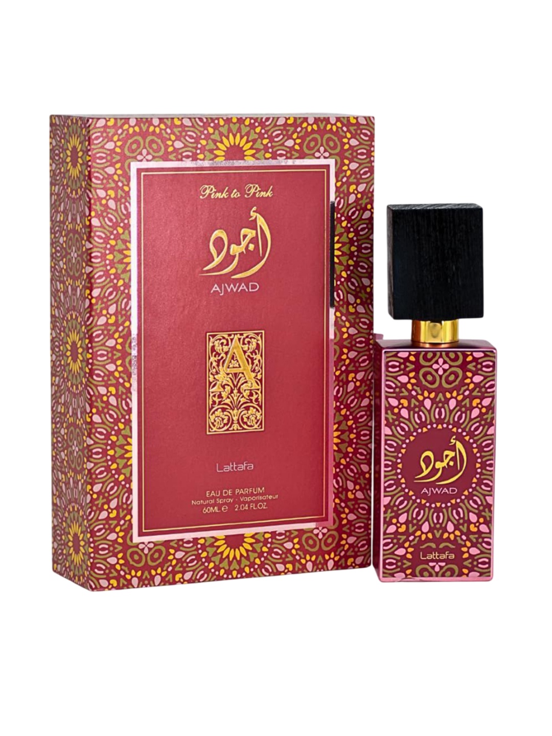 

Lattafa Ajwad Pink Long Lasting Eau De Parfum - 60 ml, Red