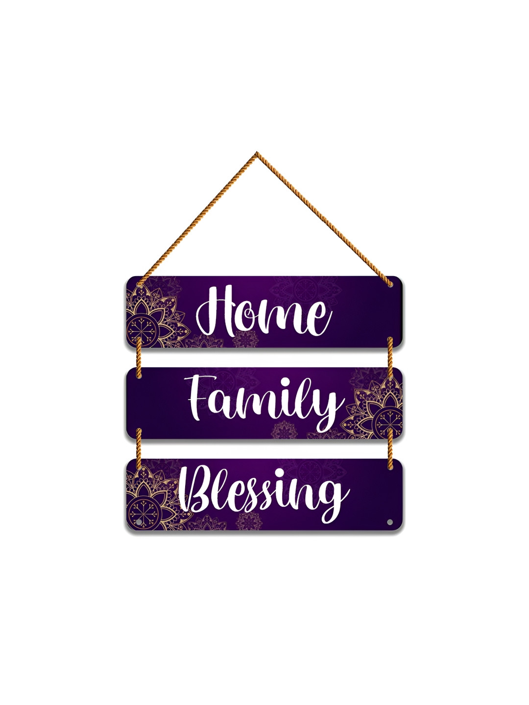 

WallDaddy Purple & White Printed Motivational Wooden Wall Hanging