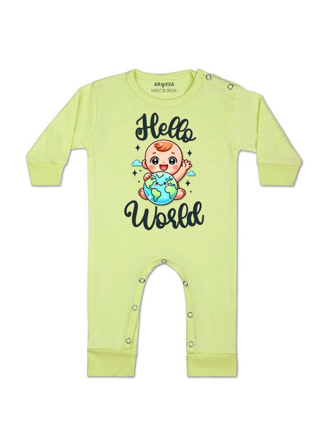 

Arvesa Infants Boys Printed Rompers, Yellow