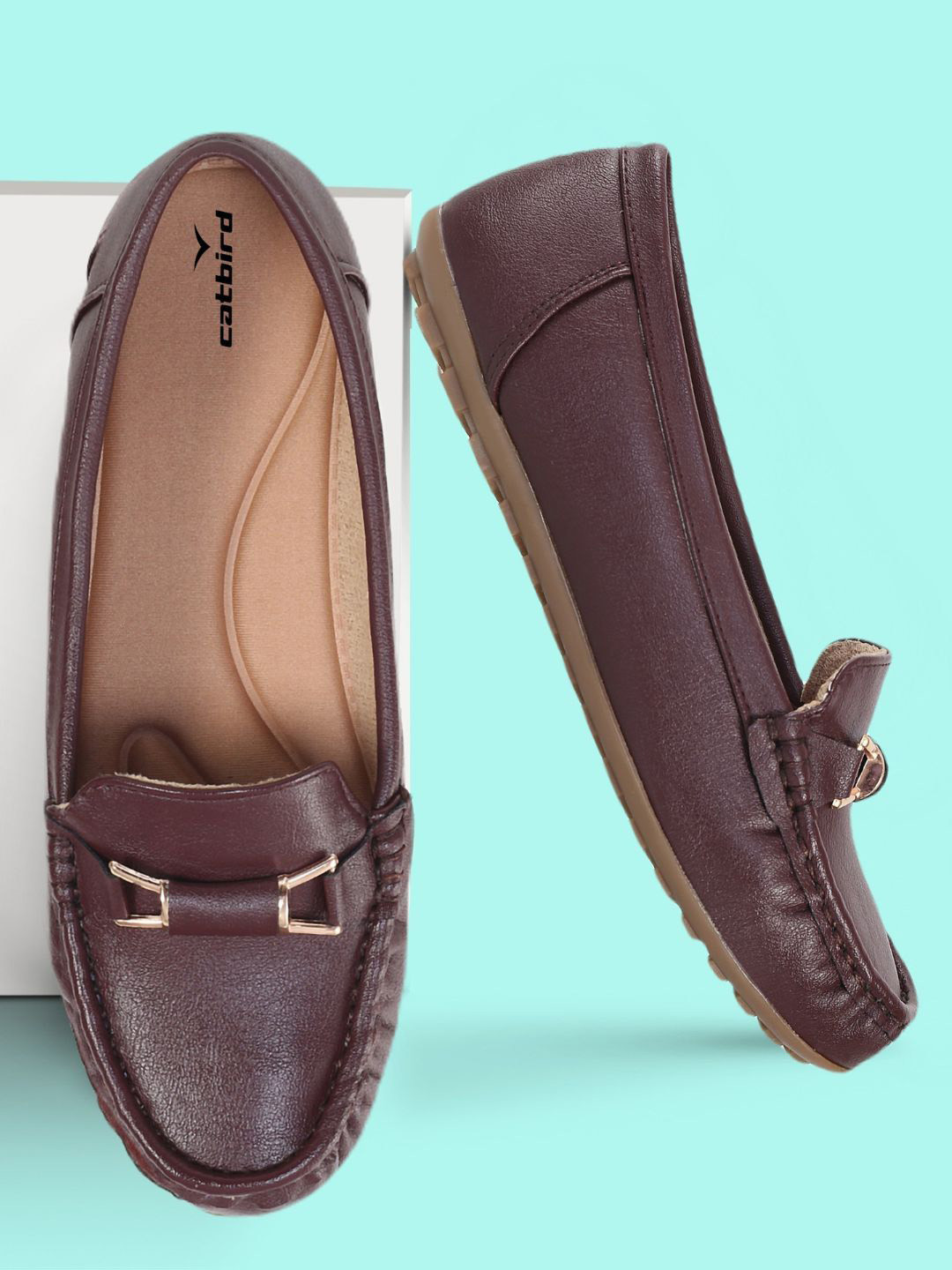

CATBIRD Women Lightweight Loafers, Burgundy