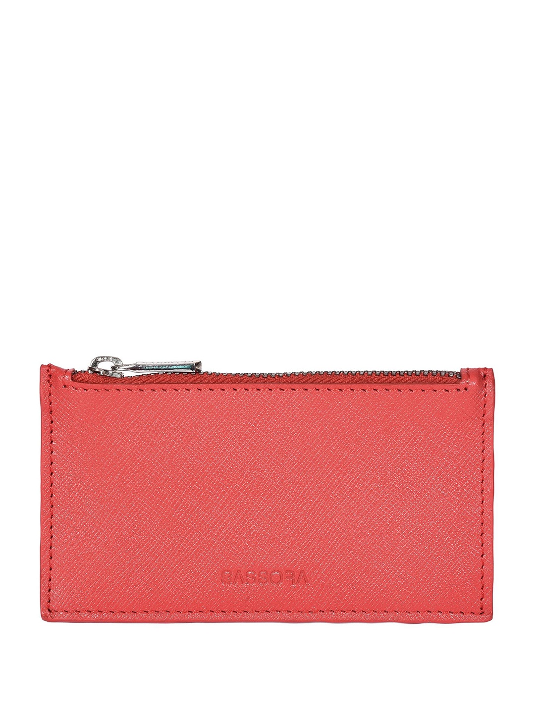 

Sassora Unisex Leather Card Holder, Red