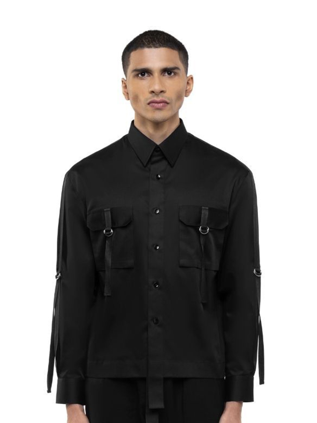 

SDS By Kushal Shah Men Smart Opaque Party Shirt, Black