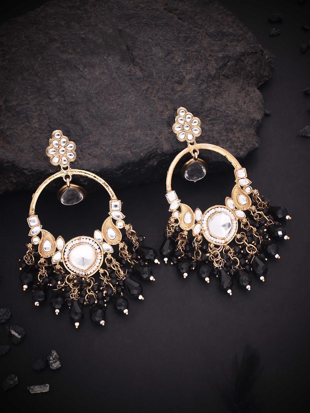 

Anouk Gold Plated Artificial Beads Contemporary Jhumkas