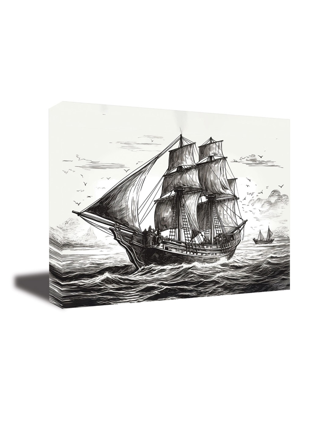 

CVANU White & Grey Canvas Painting Wall Art