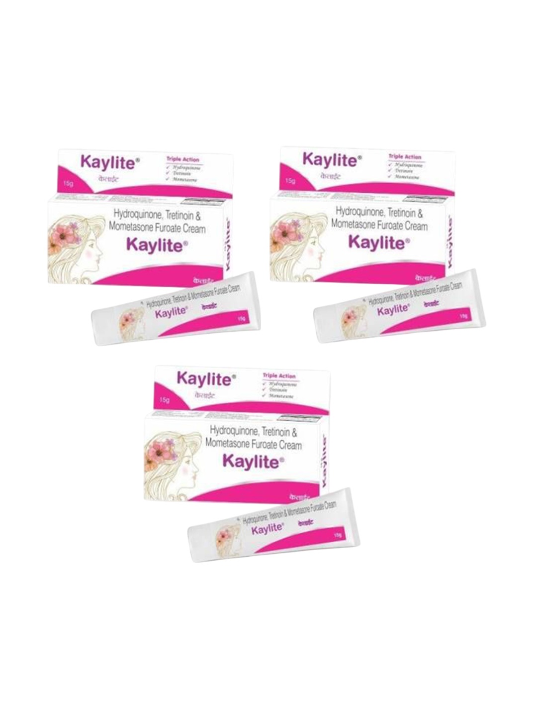 

Kaylite Set Of 3 Moisturizer For Glowing Skin - 15 g Each, Pink